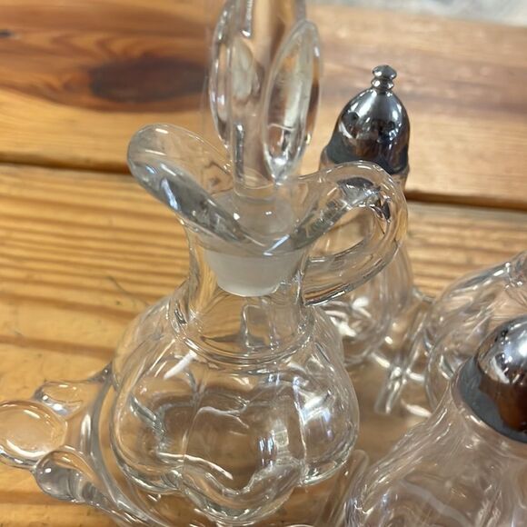 Crystal cruet set  - Picture 3 of 6